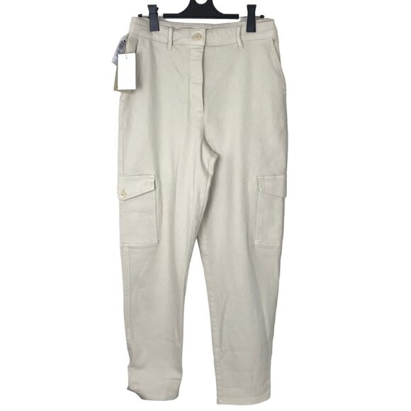 NWT Aritzia Wilfred Free Modern Cargo Pant High-waisted pants Beige Size 10 - Picture 5 of 10